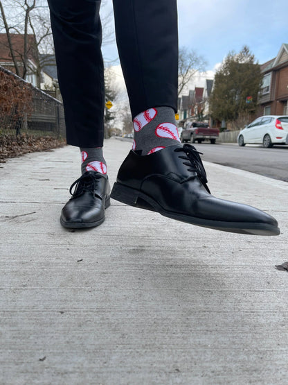 Grey Baseball Socks - Sock Bro 
