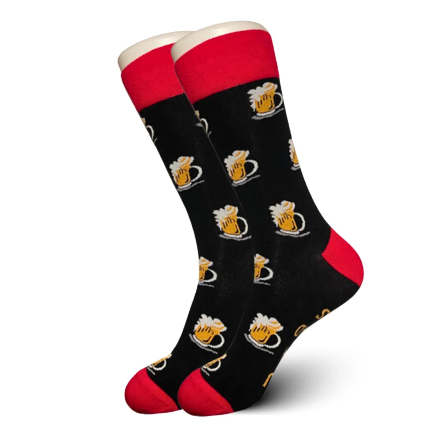 Black and Red Beer Socks - Sock Bro 