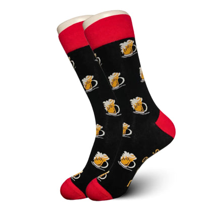 Black and Red Beer Socks - Sock Bro 