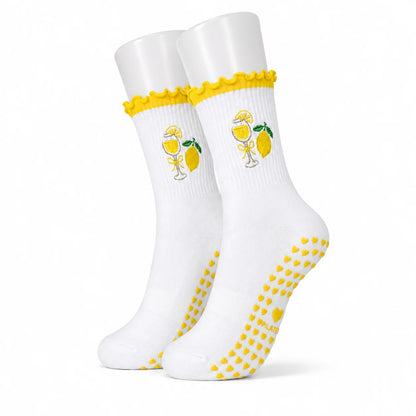 Lemon Cello Pilates Socks