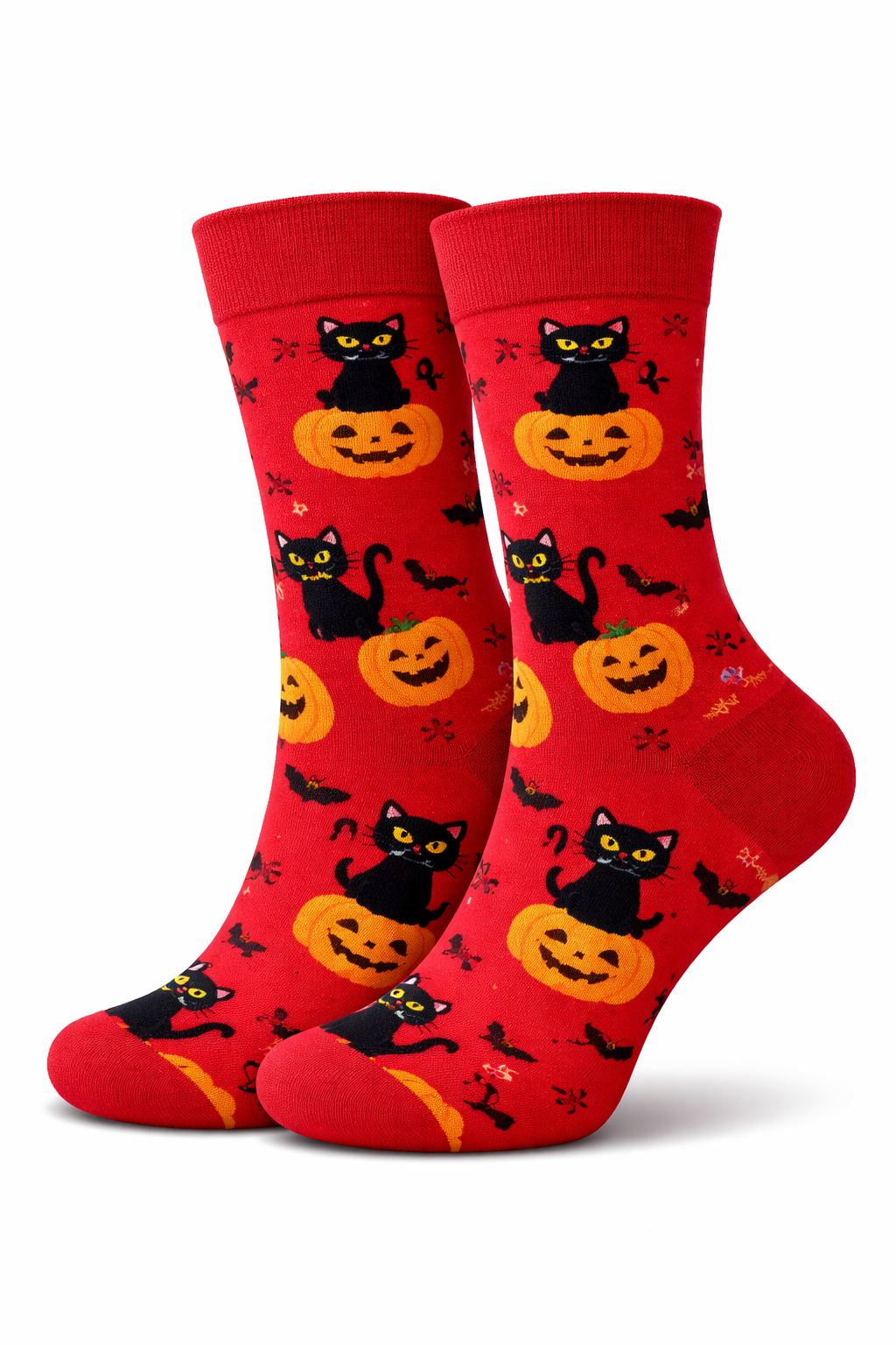 Cat Pumpkin Socks