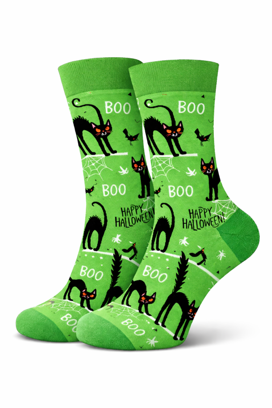 Green Cat Socks