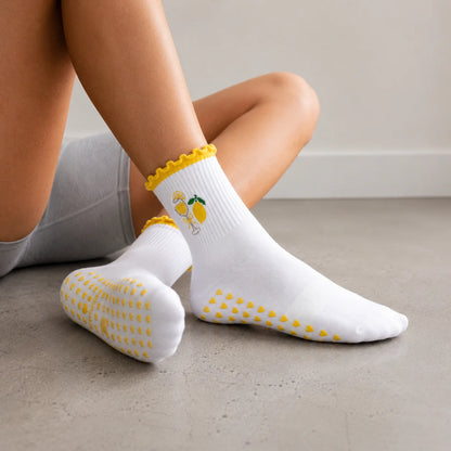 Lemon Cello Pilates Socks