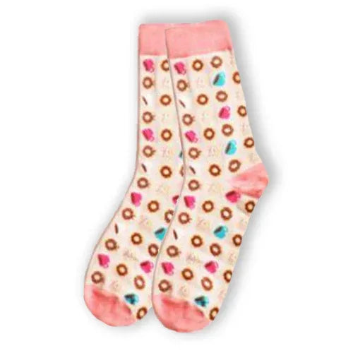 Pink Coffee and Donuts Socks - Sock Bro 