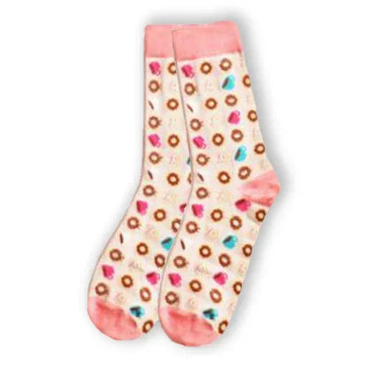 Pink Coffee and Donuts Socks - Sock Bro 