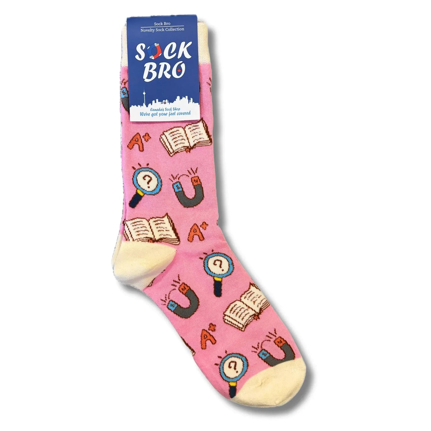 Pink Reading Socks - Sock Bro 