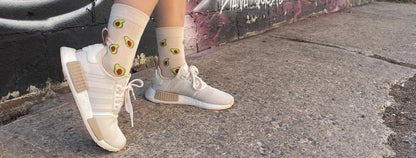 White Avocado Socks - Sock Bro 