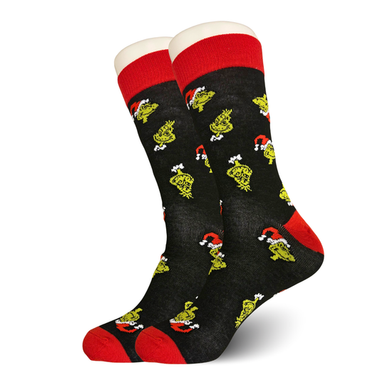Black Grinch Socks