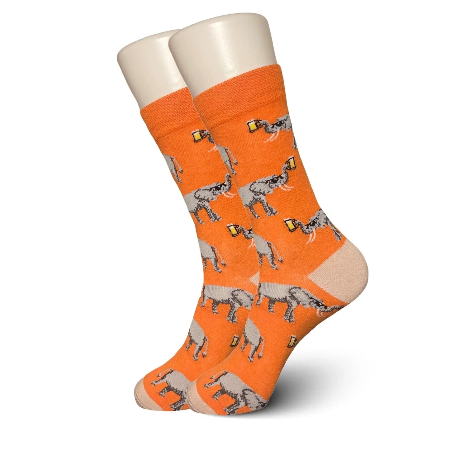 Orange Elephant Beer Socks - Sock Bro 