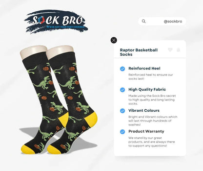 Raptor Basketball Sock - Sock Bro 