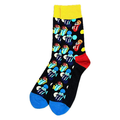 Black Rolling Stones Socks
