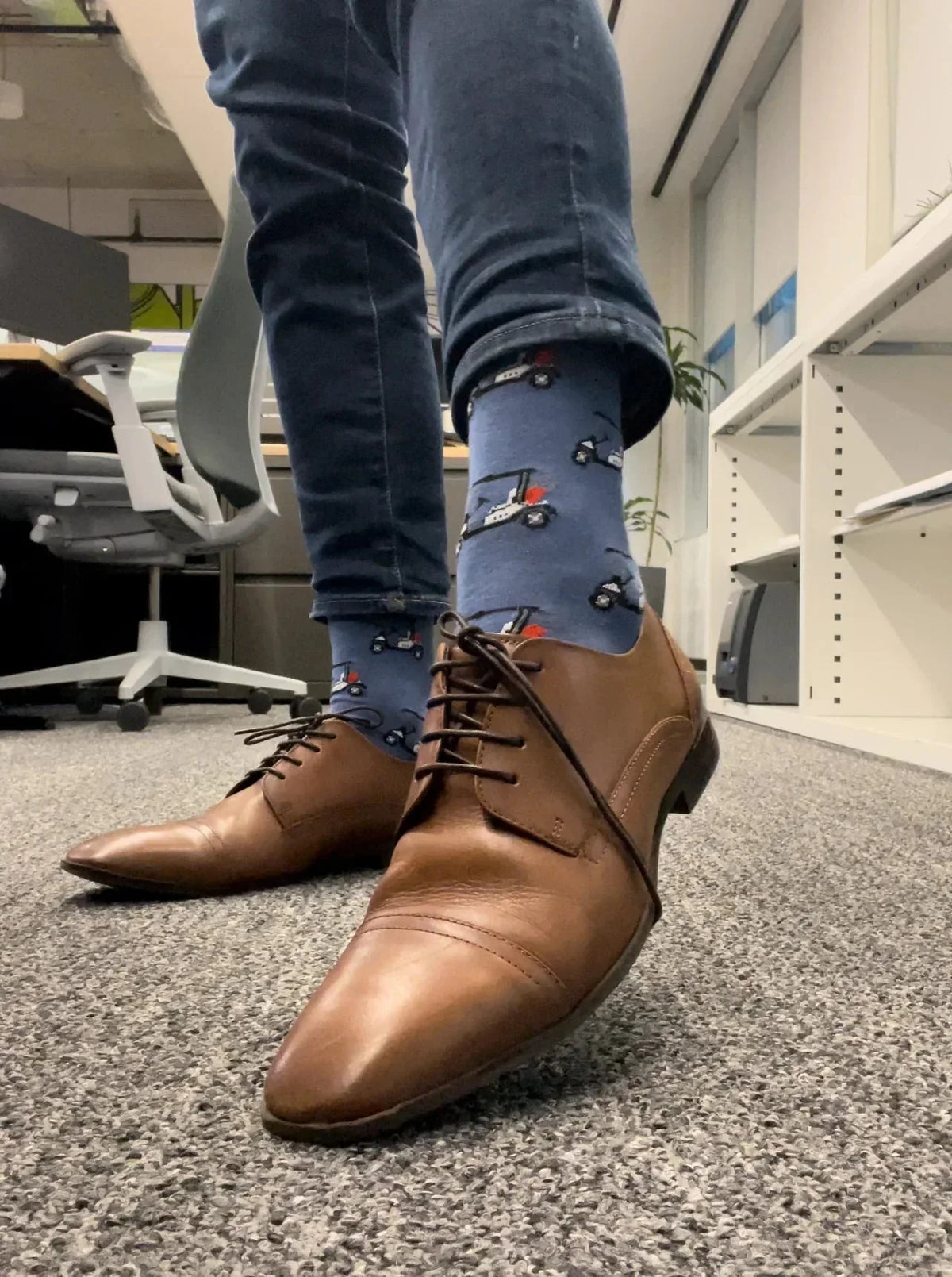 Blue Golf Cart Socks