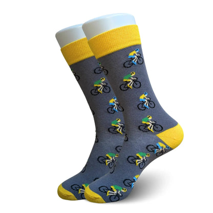 Grey Cycling Socks - Sock Bro 