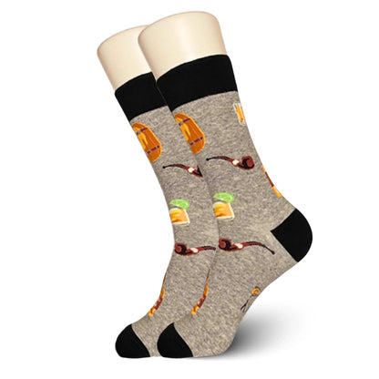 Grey Whiskey Socks - Sock Bro 