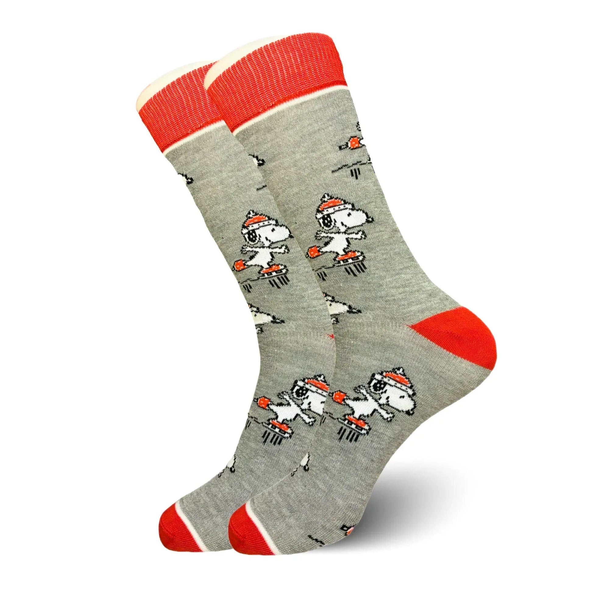 Grey Snoopy Skating Socks - Sock Bro 