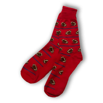 Red Football Socks - Sock Bro 