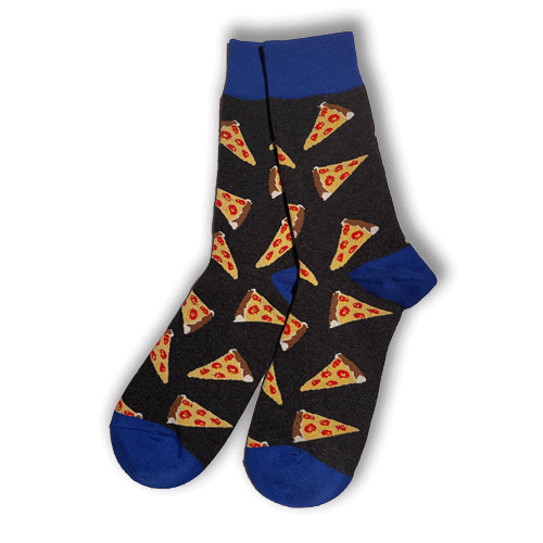 Grey Pizza Socks - Sock Bro 