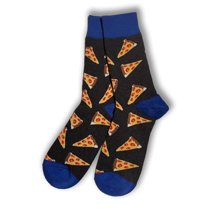 Grey Pizza Socks - Sock Bro 