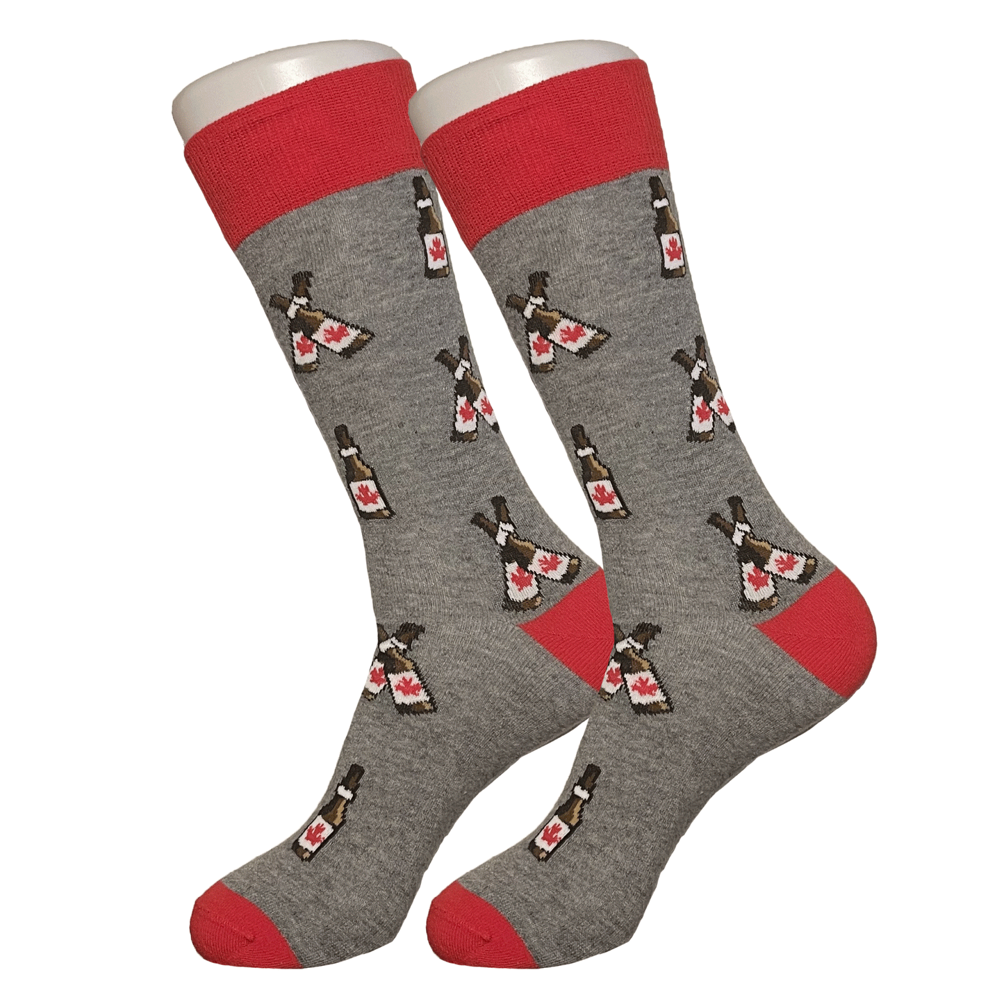 Grey Canadian Beer Socks - Sock Bro 