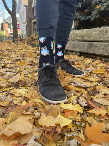 Black Owl Socks