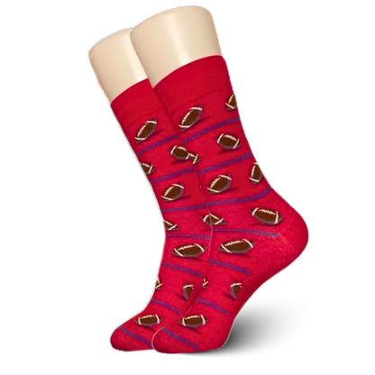 Red Football Socks - Sock Bro 