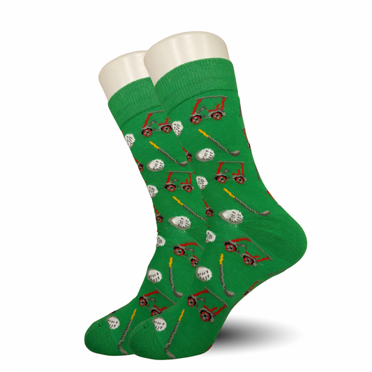 Green Golf Cart Socks