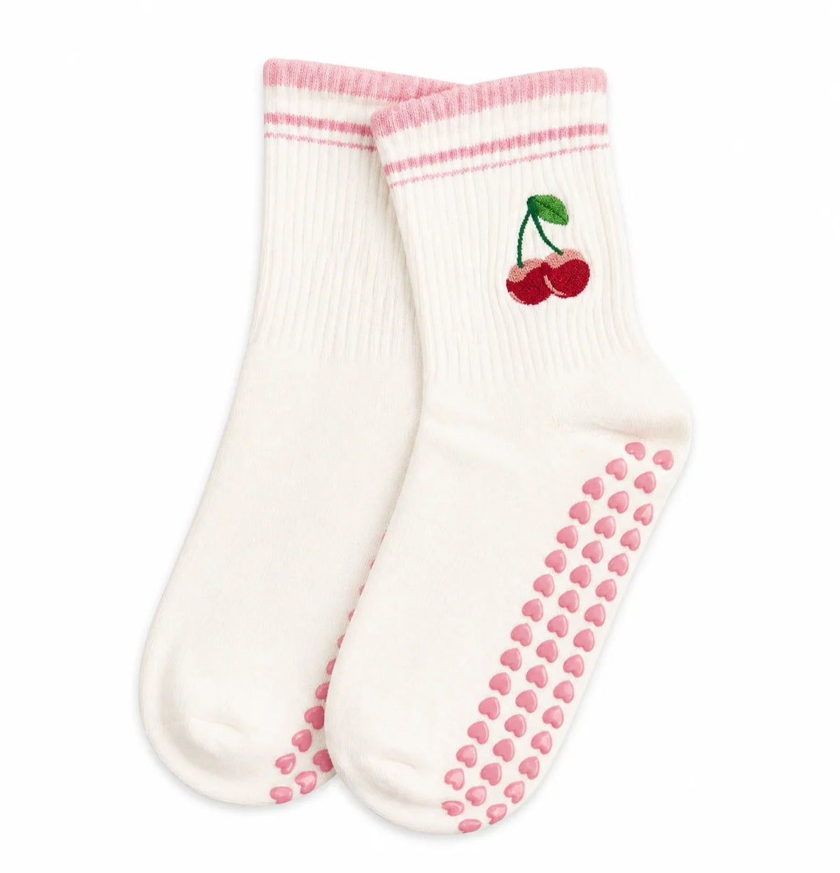 Cherry Pilates Socks