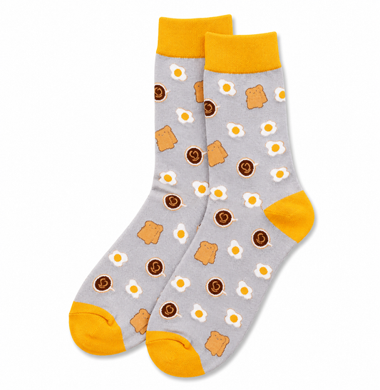 Grey Breakfast Socks