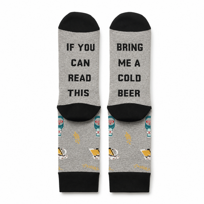 Grey Cold Beer Socks