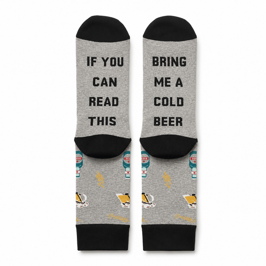 Grey Cold Beer Socks