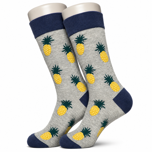 Grey Pineapple Socks
