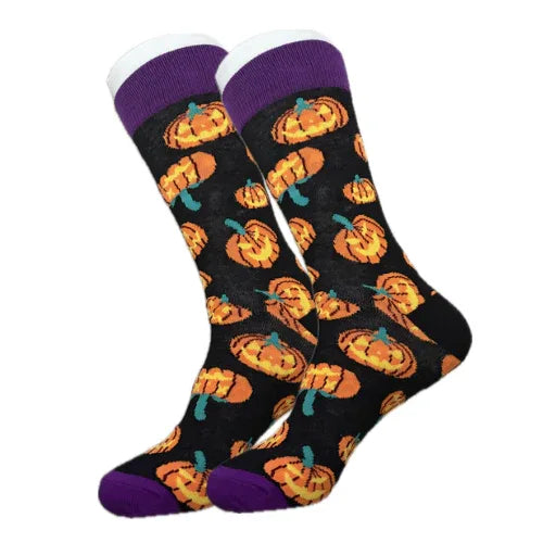 Black Jack-O-Lantern Socks - Sock Bro 
