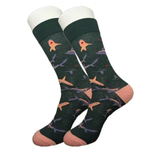 Green Shark Socks - Sock Bro 