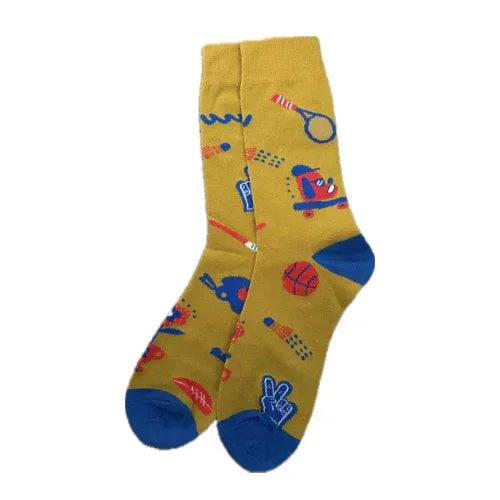 Yellow Sports Fan Socks - Sock Bro 