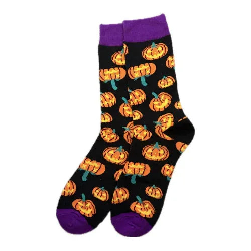 Black Jack-O-Lantern Socks - Sock Bro 