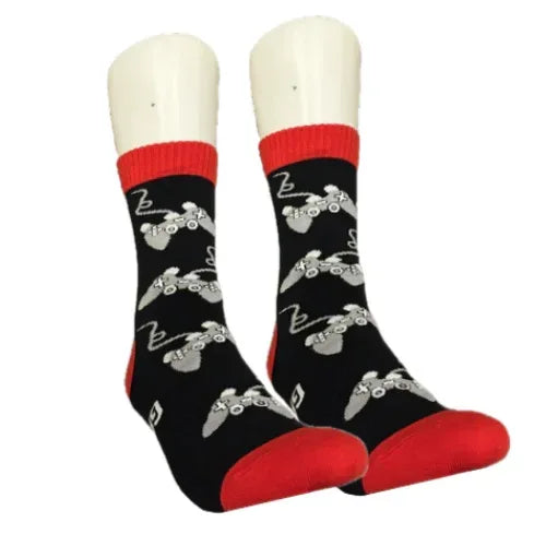 Black Video Game Socks