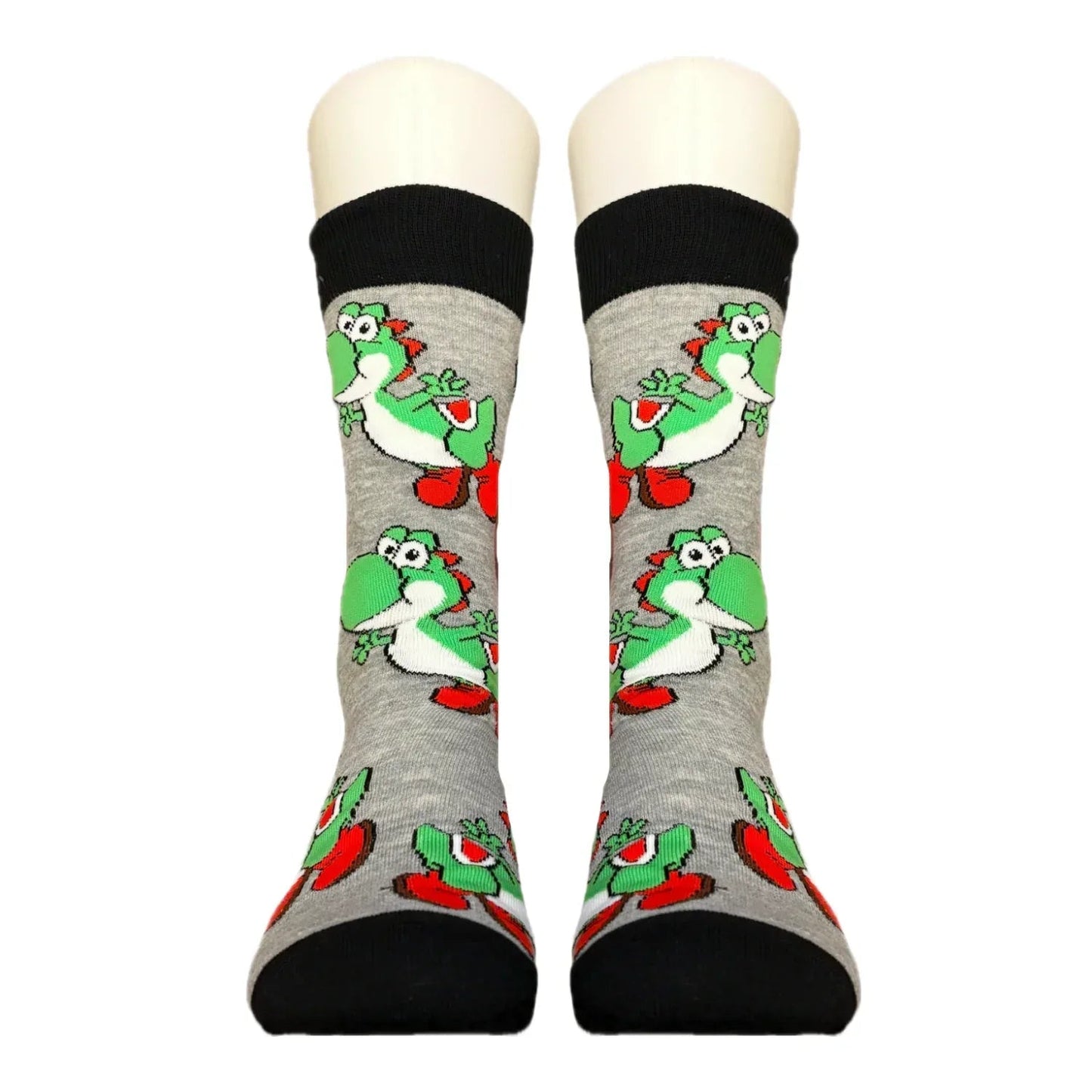 Grey Yoshi Socks - Sock Bro 