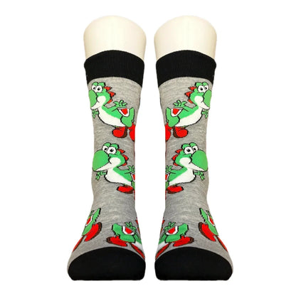 Grey Yoshi Socks - Sock Bro 