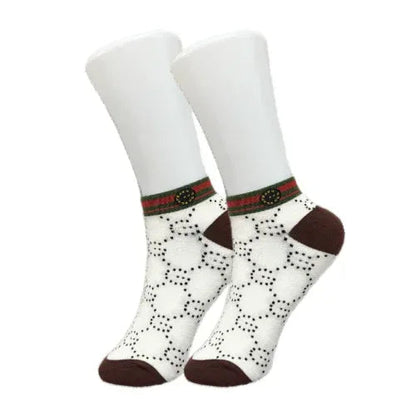 White Designer Ankle Socks - Sock Bro 