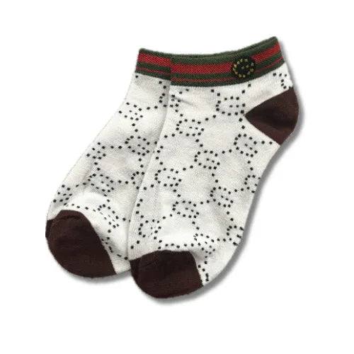 White Designer Ankle Socks - Sock Bro 