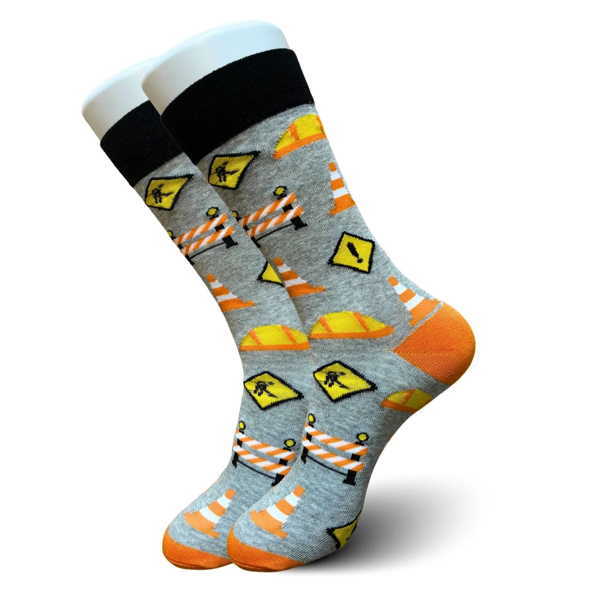 Grey Construction Site Socks - Sock Bro 
