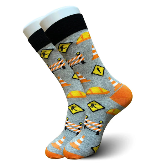 Grey Construction Site Socks - Sock Bro 