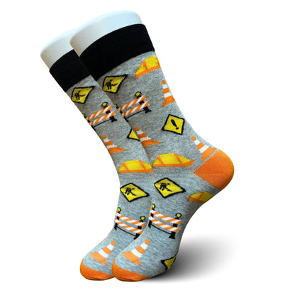 Grey Construction Site Socks - Sock Bro 