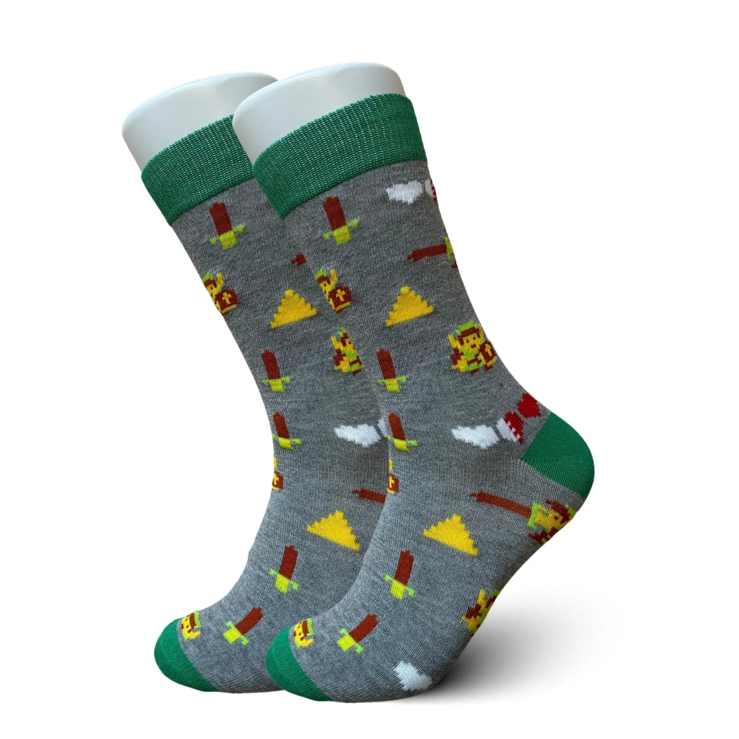 Grey Zelda Socks - Sock Bro 