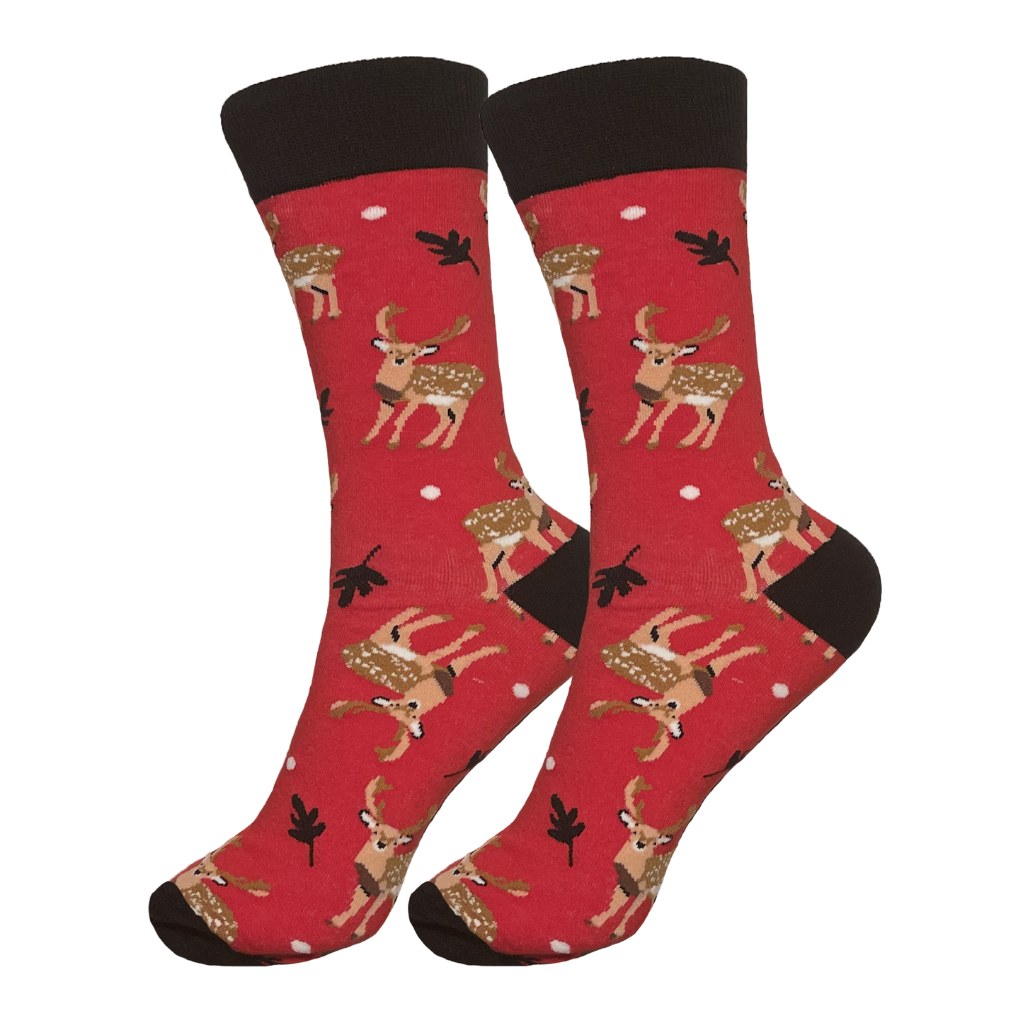Red Canadian Deer Socks