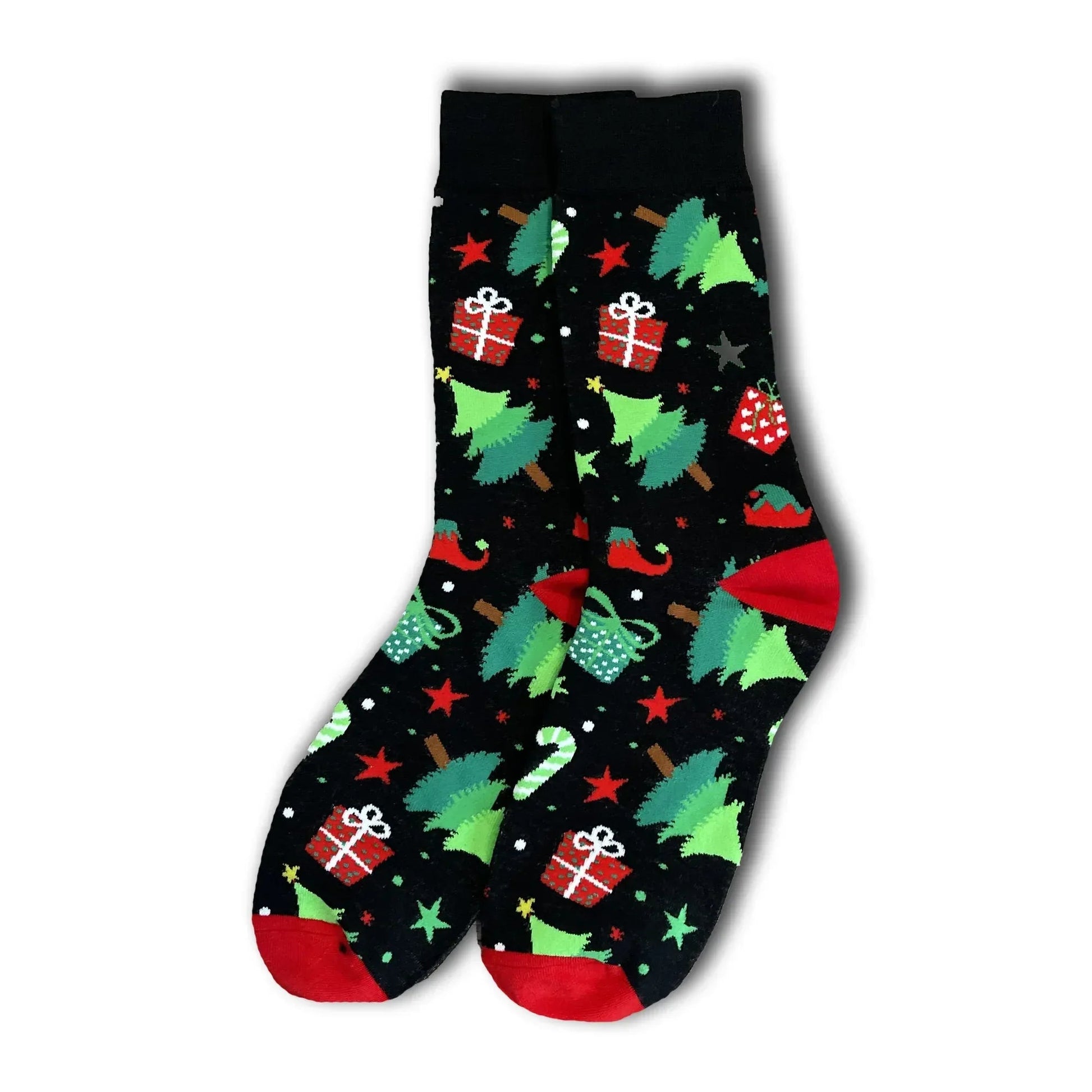 Black Christmas Tree Socks - Sock Bro 