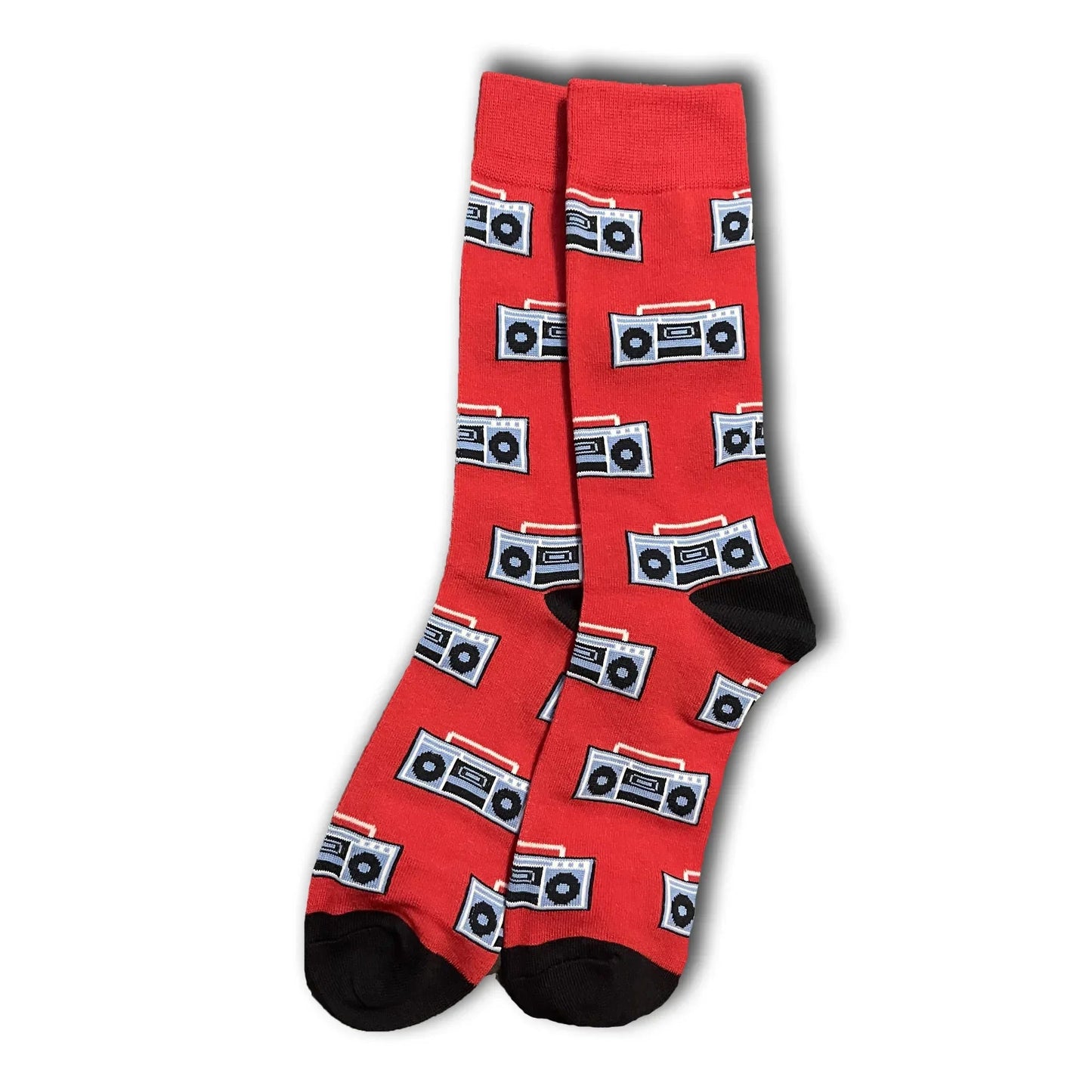 Red Boom Box Socks - Sock Bro 