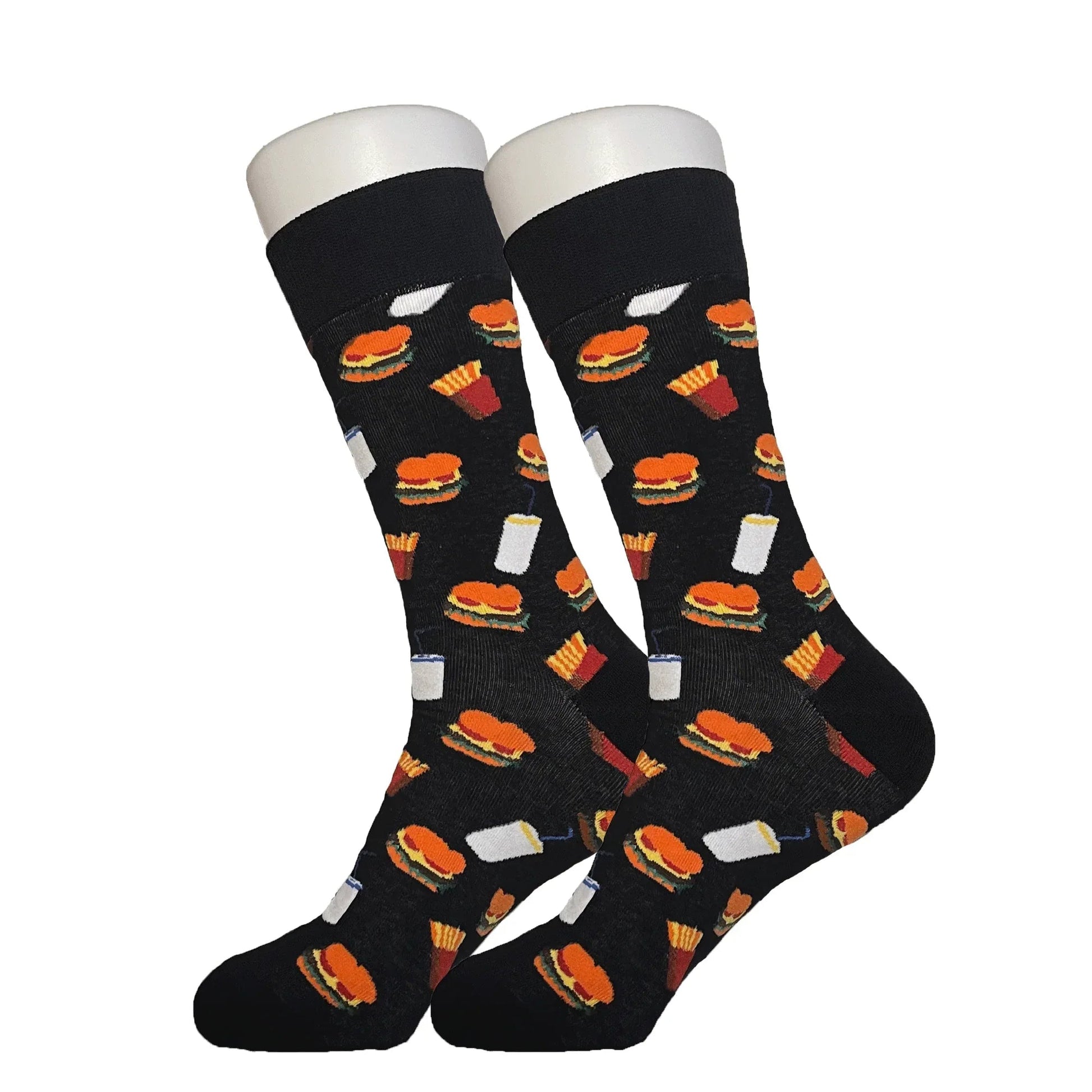 Black Burgers and Fries Socks - Sock Bro 