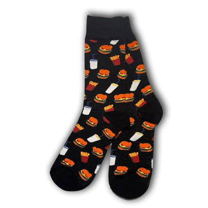 Black Burgers and Fries Socks - Sock Bro 