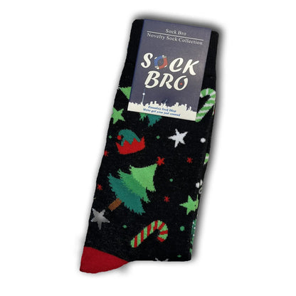 Black Christmas Tree Socks - Sock Bro 